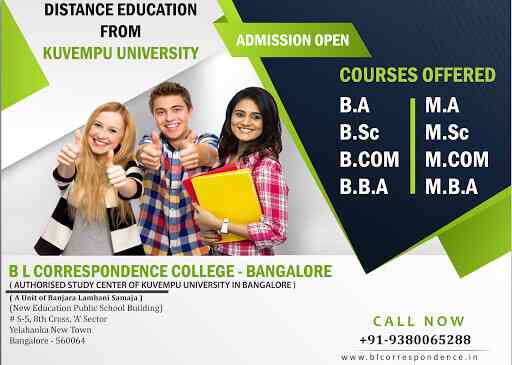 B L Correspondence College Affiliated Kuvempu University Yelahanka New Town Institutes For Distance Education In Bangalore Justdial Courses offered in kuvempu university dde admission july 2020 cycle. b l correspondence college affiliated