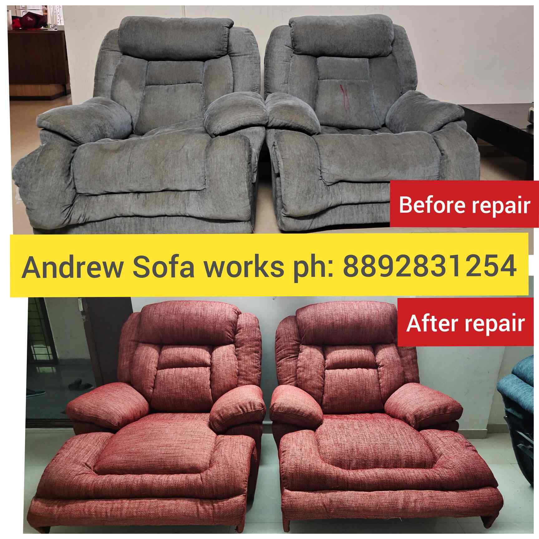 Andrew Sofas Furniture Works Domlur Sofa Repair Services In Bangalore