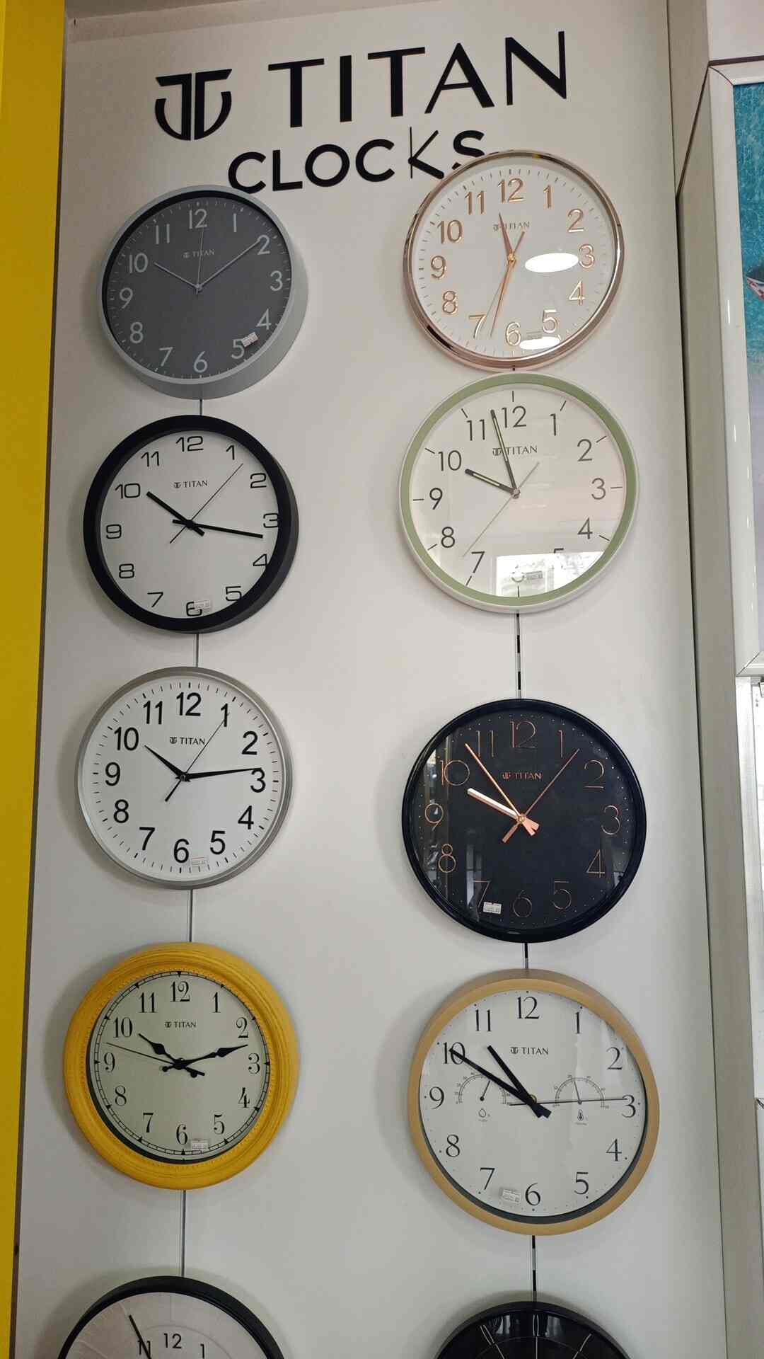 Titan discount clock showroom