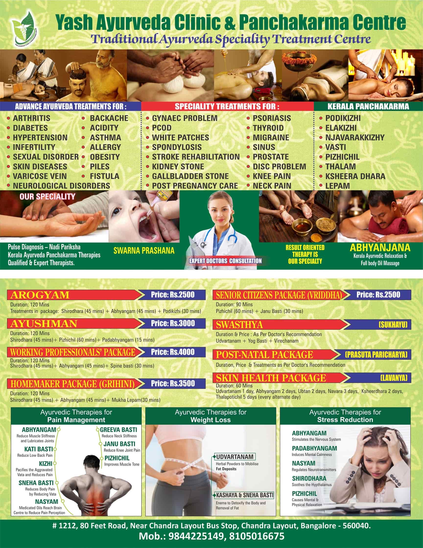 Kerala ayurvedic weight loss packages