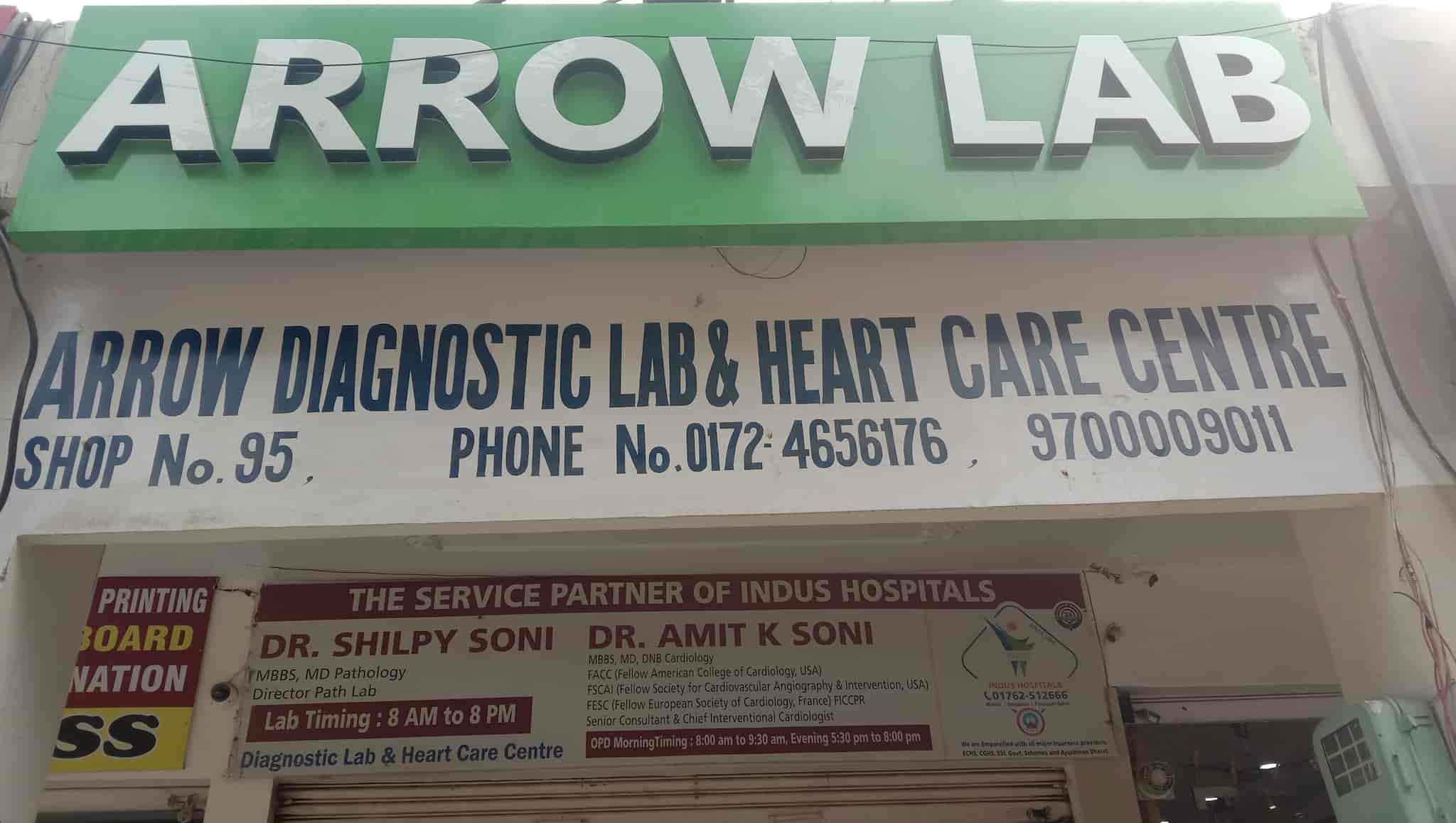 Arrow Diagnostic Lab & Heart Care Centre in Chandigarh Sector 63 Phase  9,Chandigarh - Best Pathology Labs near me in Chandigarh - Justdial
