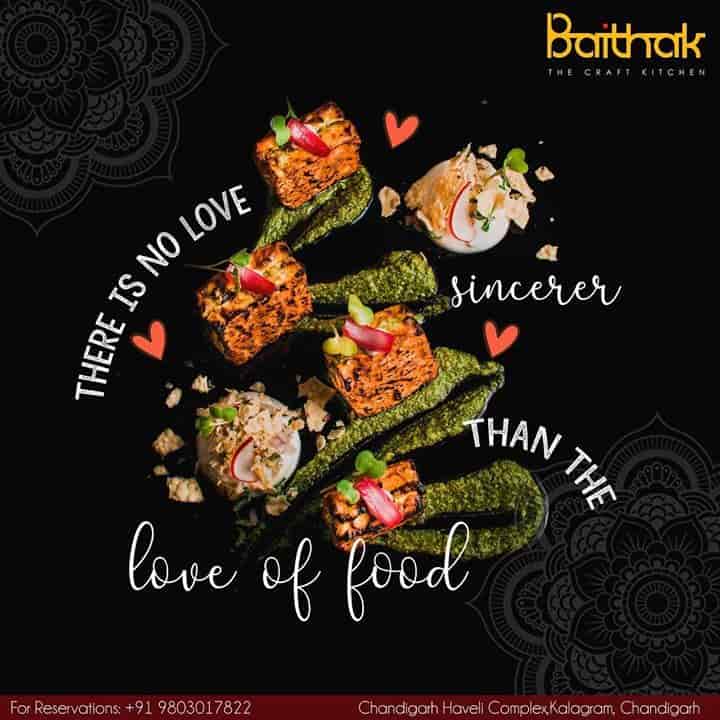 Baithak The Craft Kitchen Manimajra Chandigarh Chinese North Indian Fast Food Cuisine Restaurant Justdial