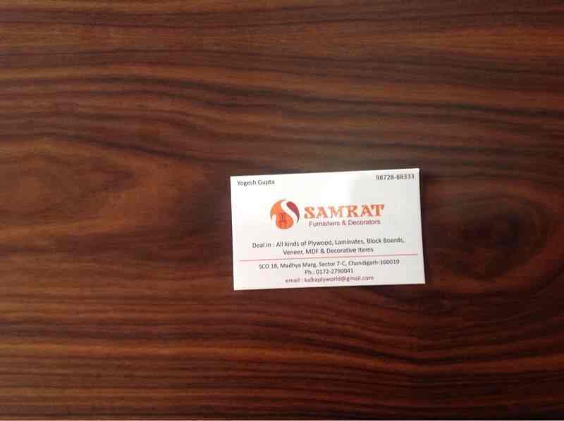 Samrat Furnishers And Decorators Chandigarh Sector 7 Plywood Dealers In Chandigarh Justdial