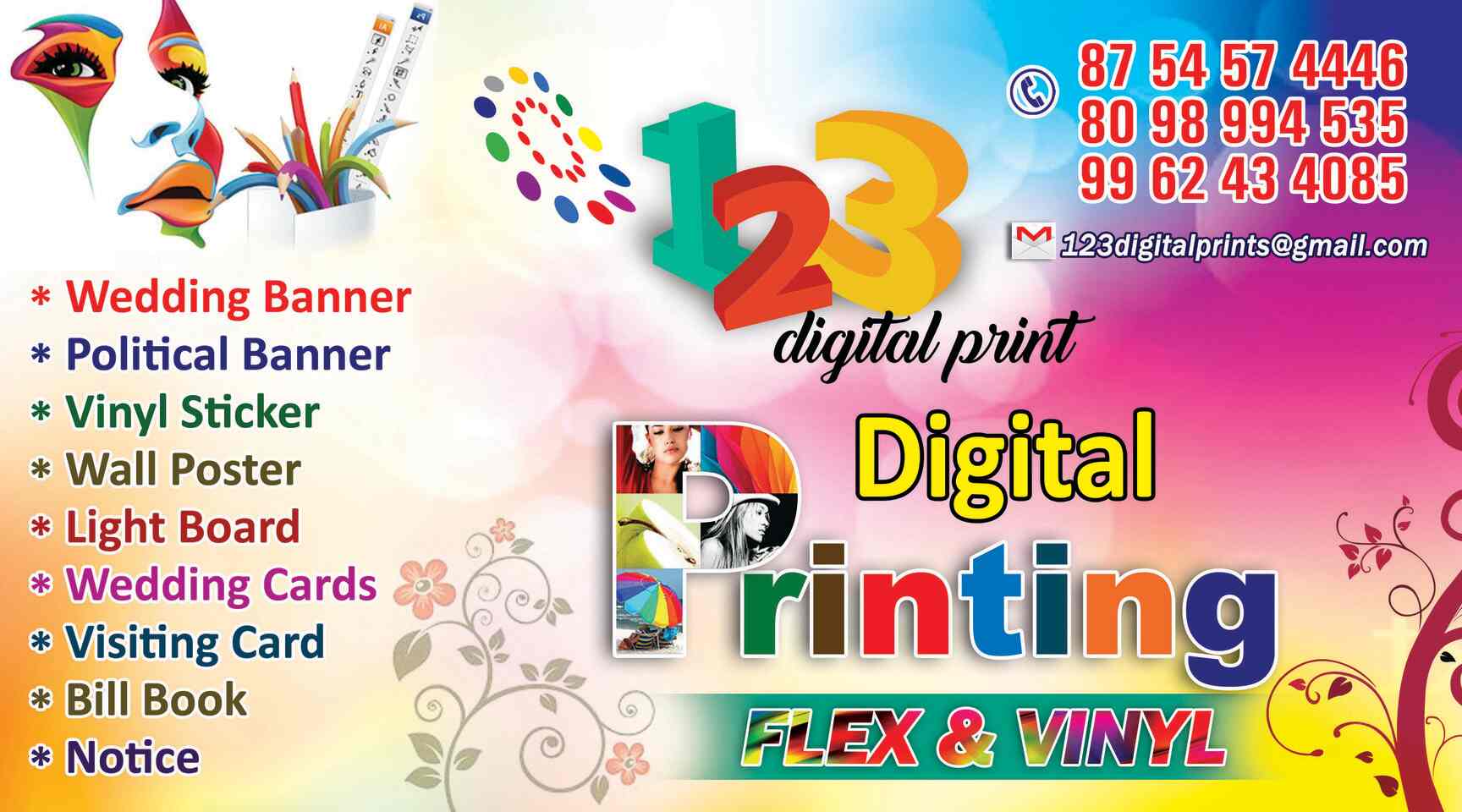 Graphic Designer Kottivakkam Digital Flex Printing Services In