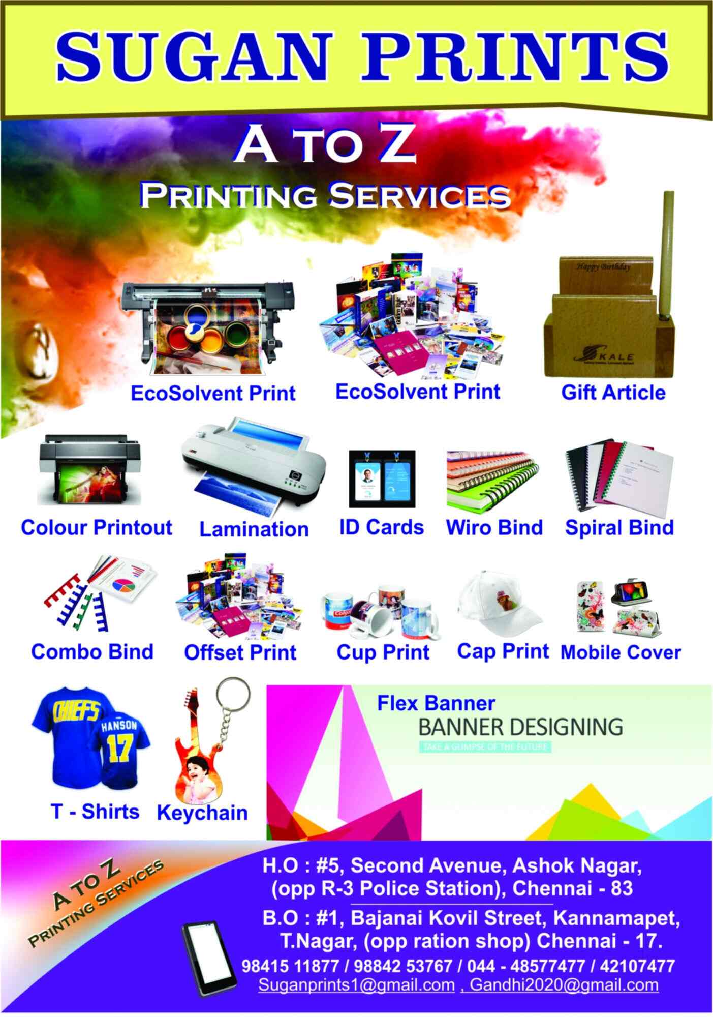Sugan Prints Ashok Nagar Printers For Visiting Card In Chennai