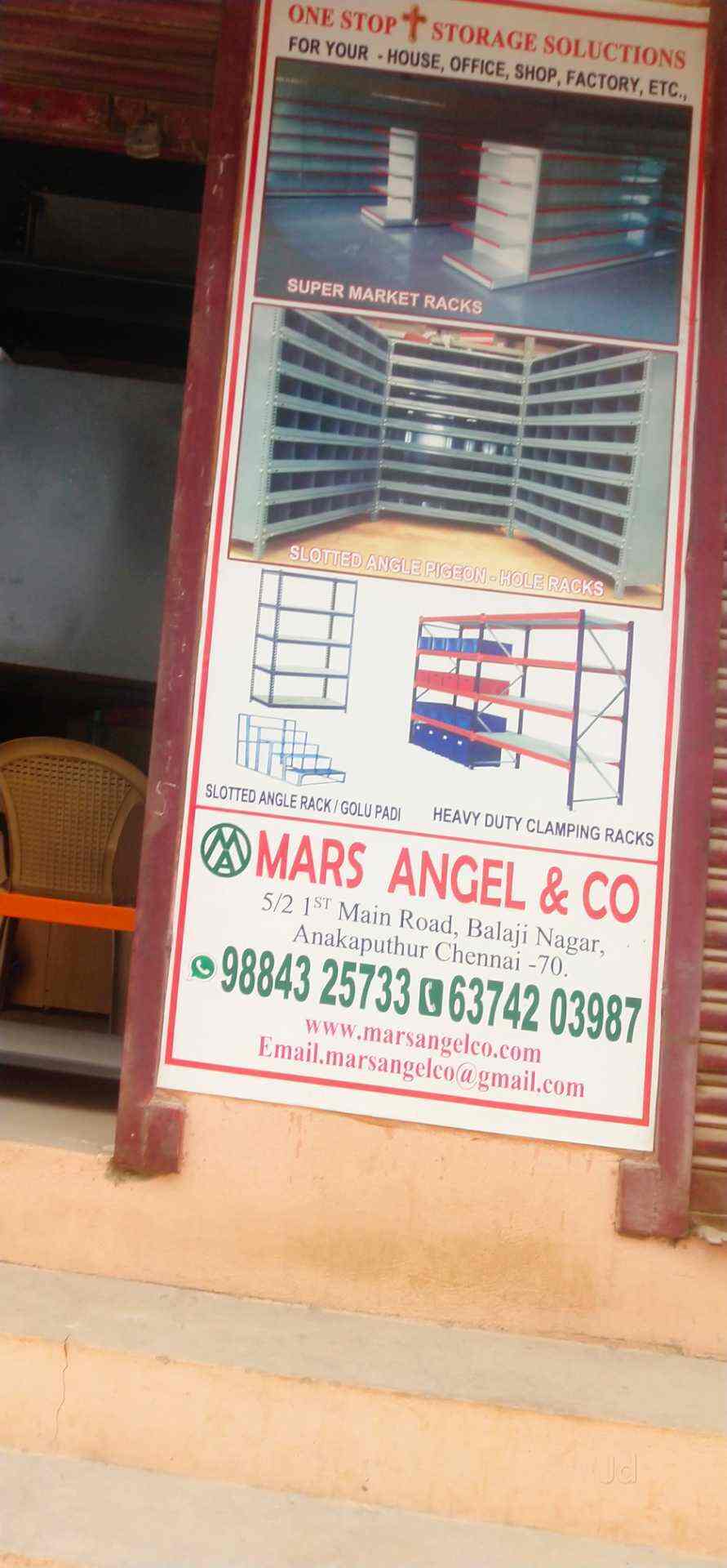 Mars Angel Co Anakaputhur Slotted Angle Steel Rack