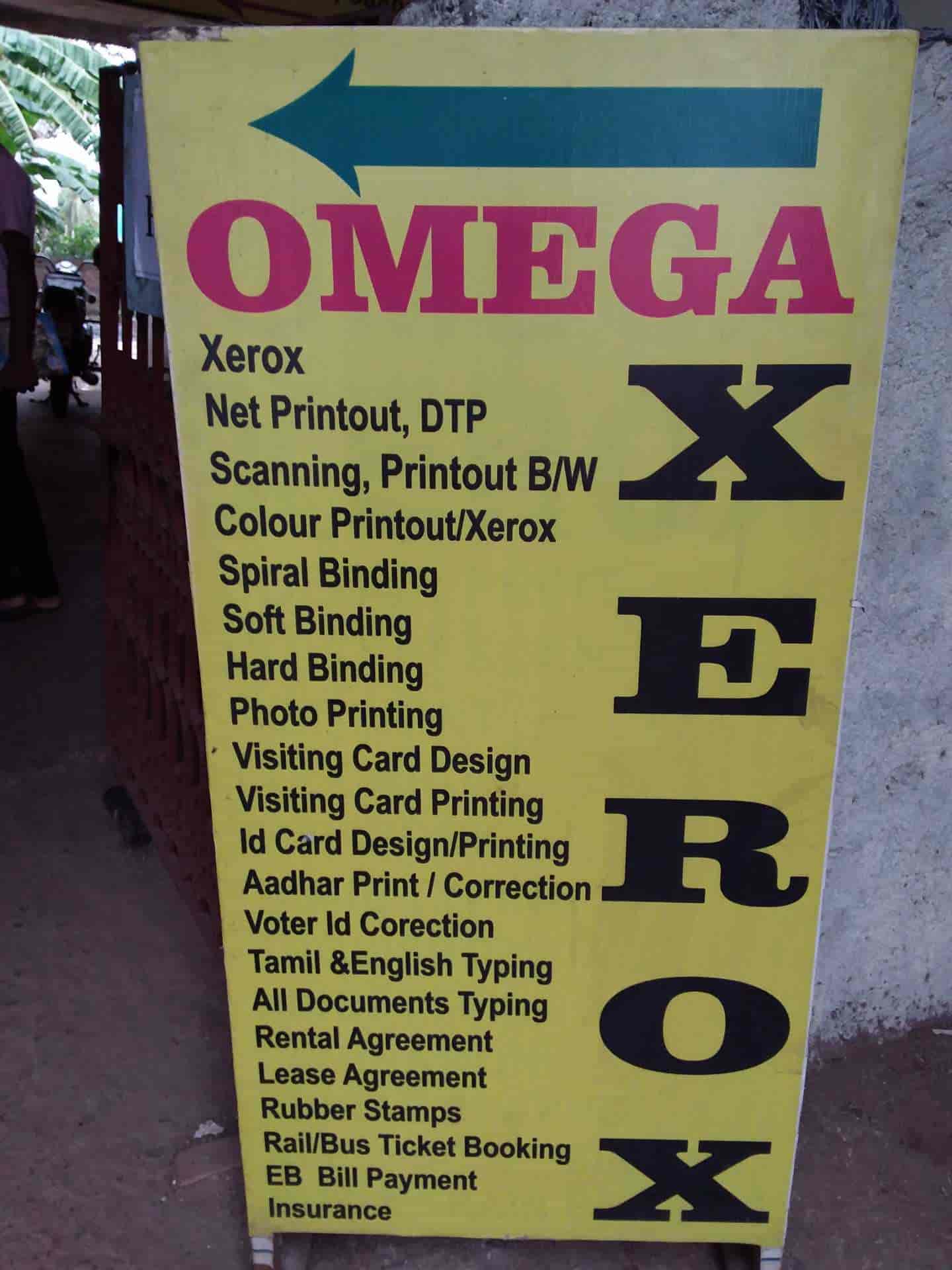 Omega Xerox Medavakkam Photocopying Centres In Chennai Justdial
