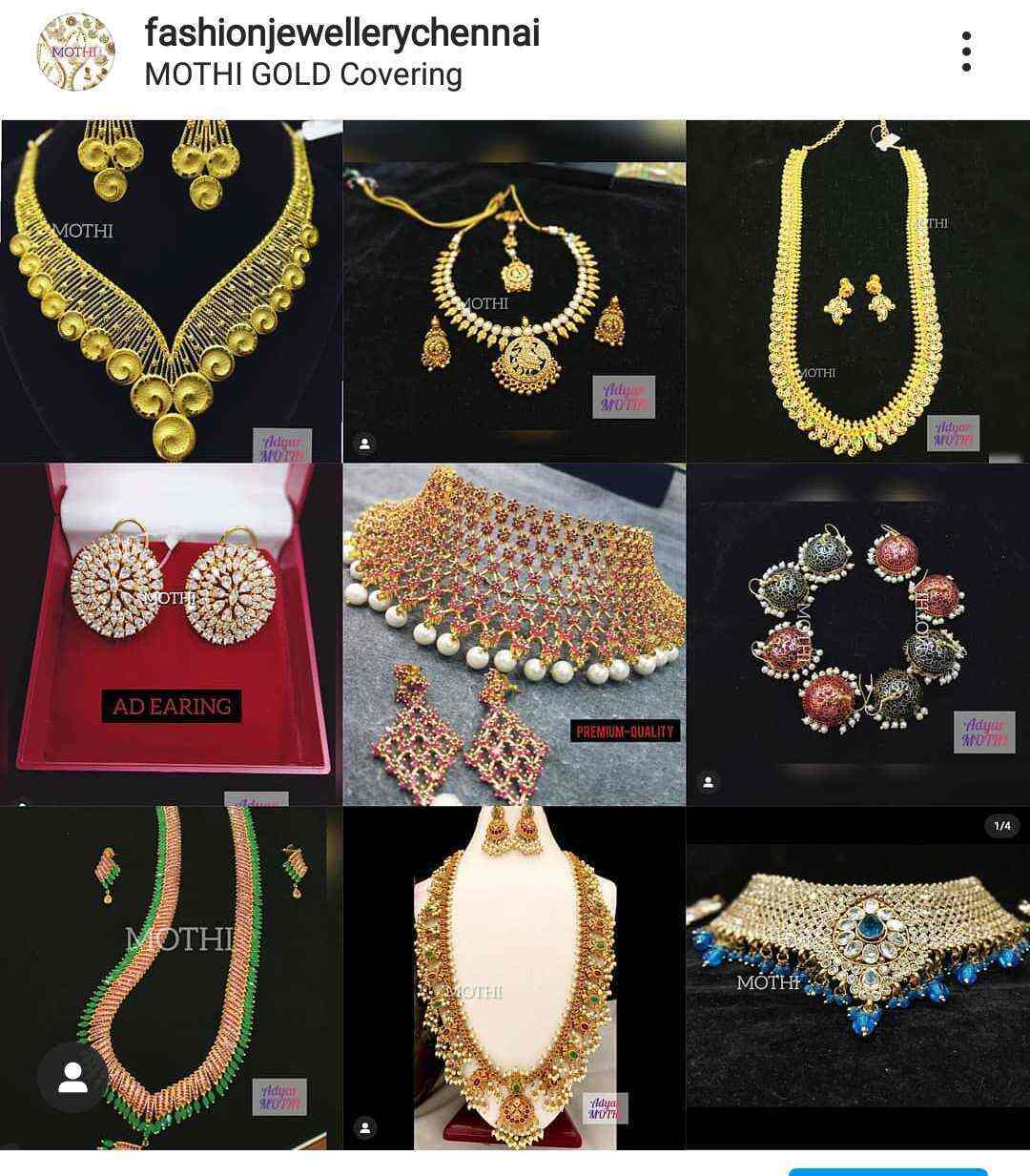 Mothi gold covering & fashion jewellery discount