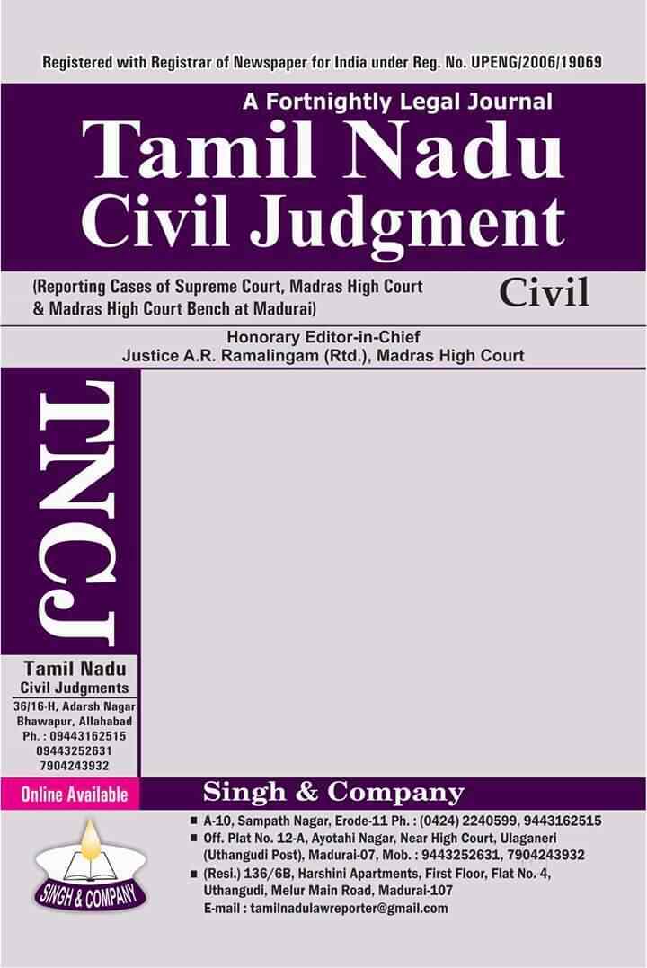 Singh Law House Madras High Court Madurai Bench Civil Law Books