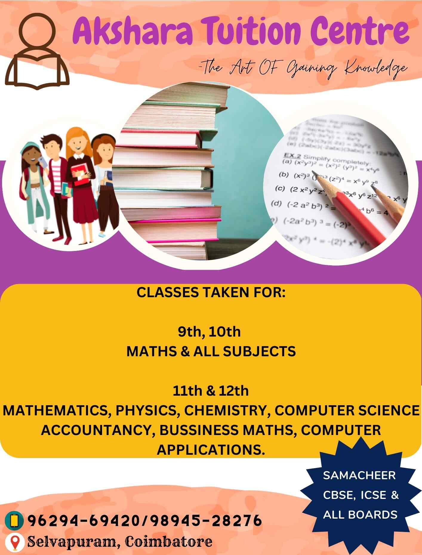Akshara Tuition Centre in Selvapuram North,Coimbatore - Best