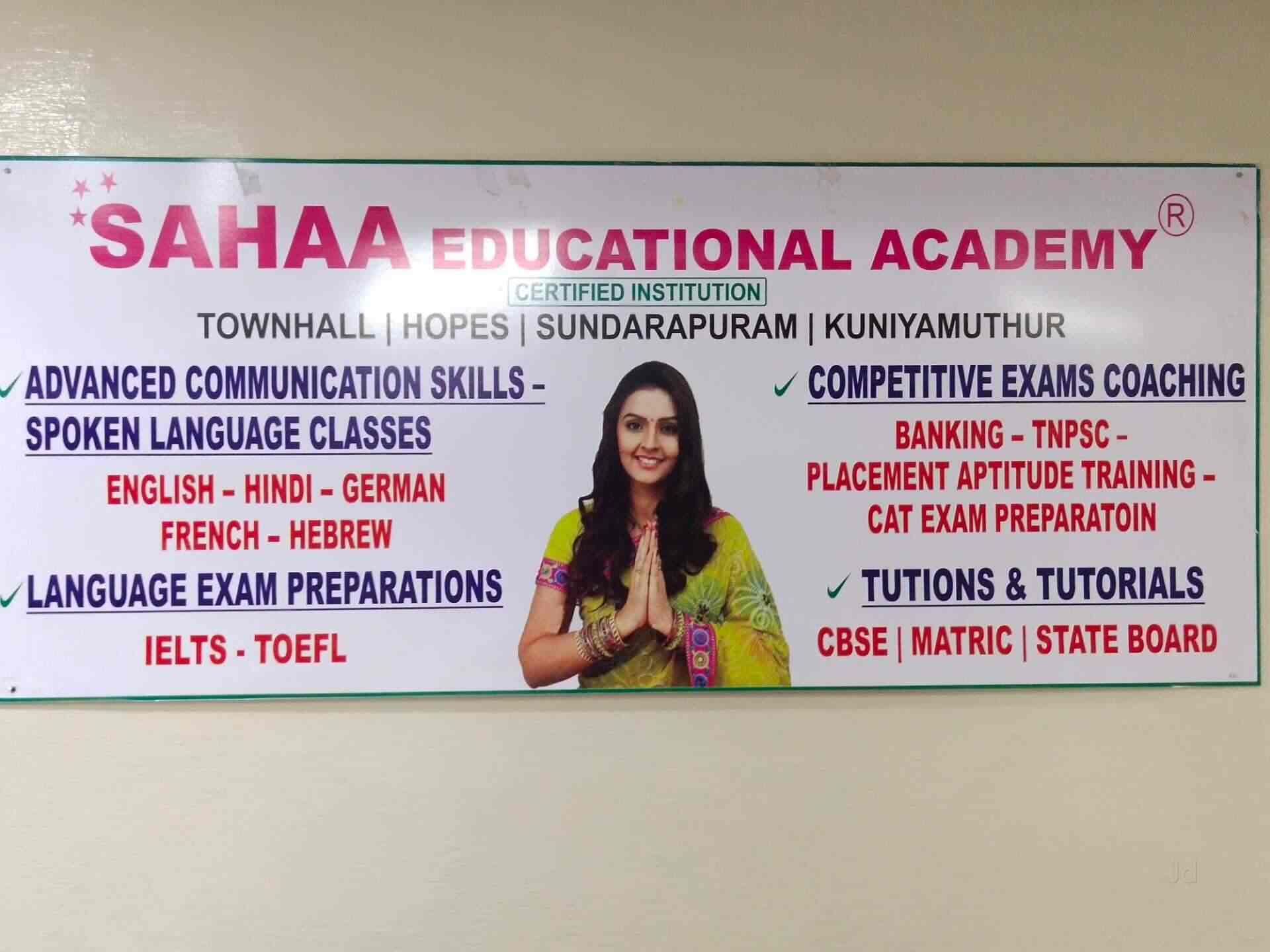 Sahaa Educational Academy Coimbatore Ho Tutorials In Coimbatore