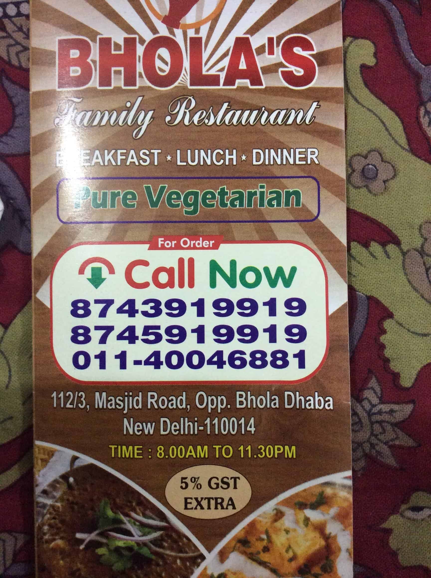 Bhola S Family Restaurant Jangpura Extention Delhi Home Delivery Bhola S Family Restaurant Jangpura Extention Delhi Home Delivery Restaurants Justdial