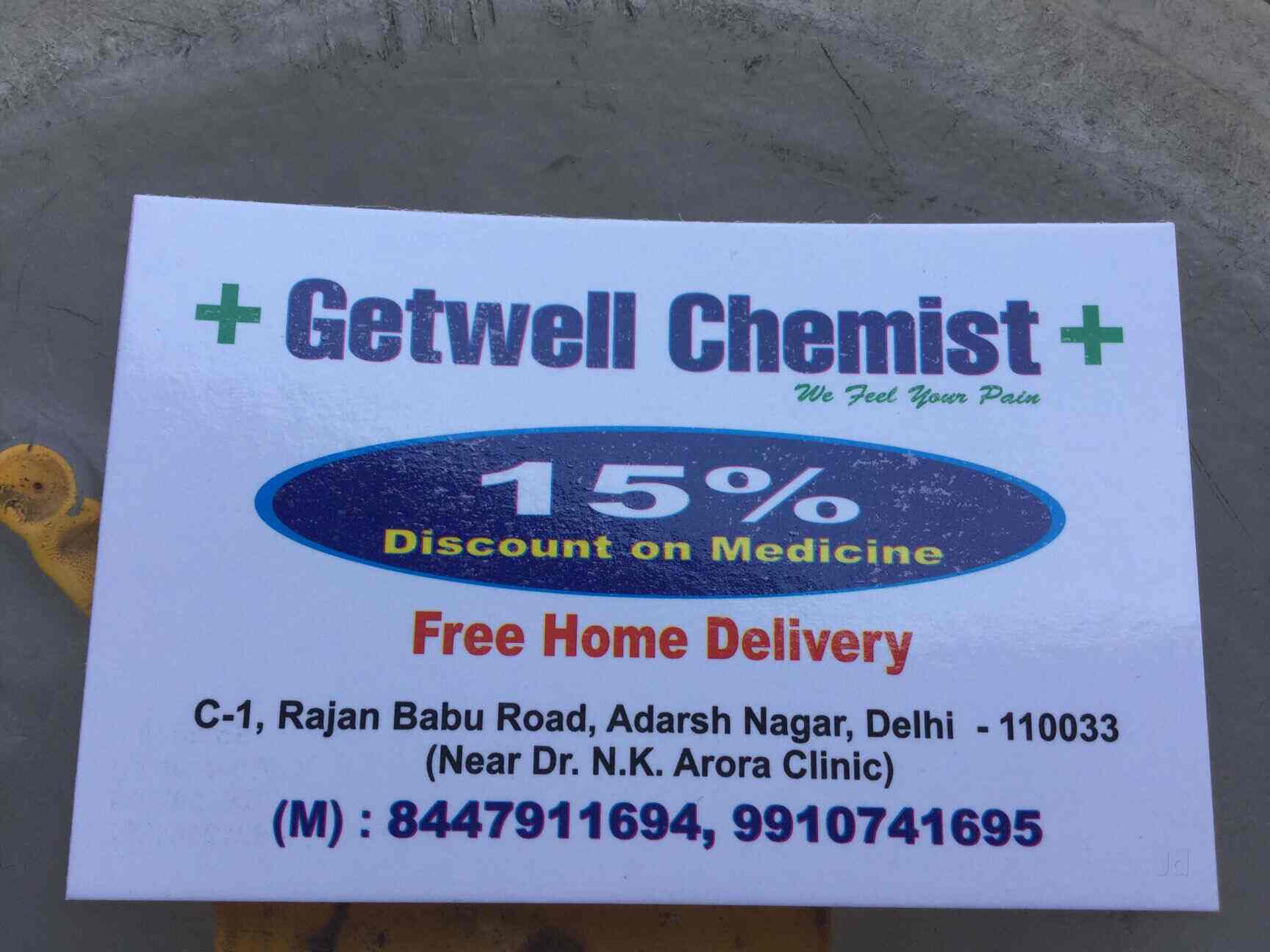 Getwell Chemist Adarsh Nagar Chemists In Delhi Justdial