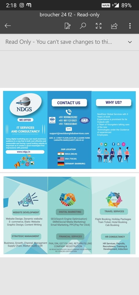 Next Door Global Services Sainik Farms Digital Marketing