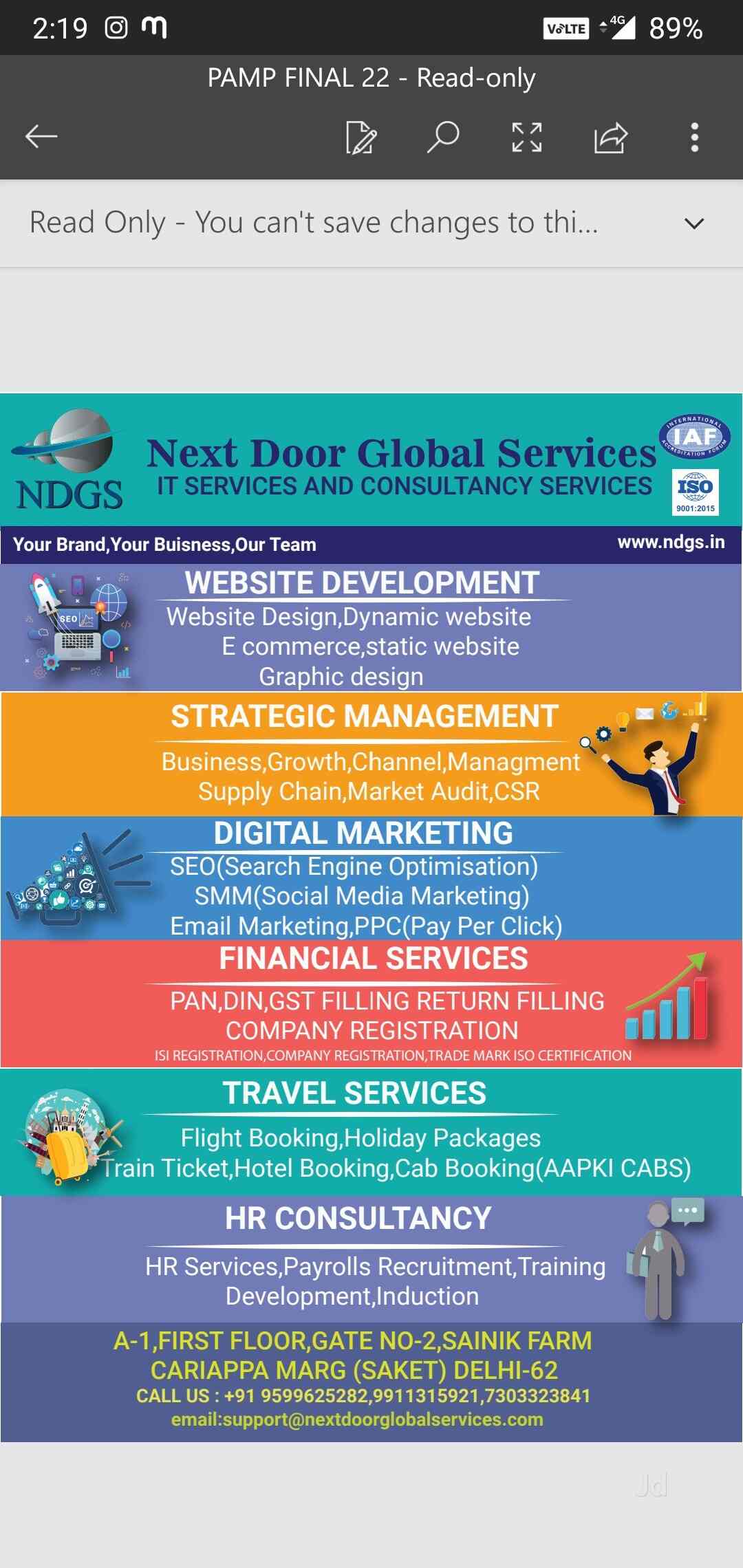 Next Door Global Services Sainik Farms Digital Marketing