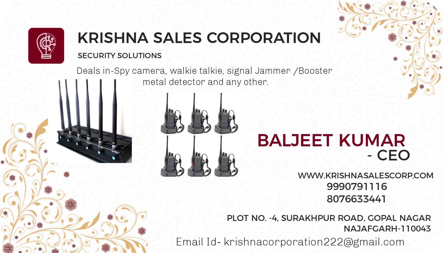 Krishna Sales Corporation Najafgarh Mobile Phone Signal Booster Dealers In Delhi Justdial The email database from just dial would be great. krishna sales corporation najafgarh
