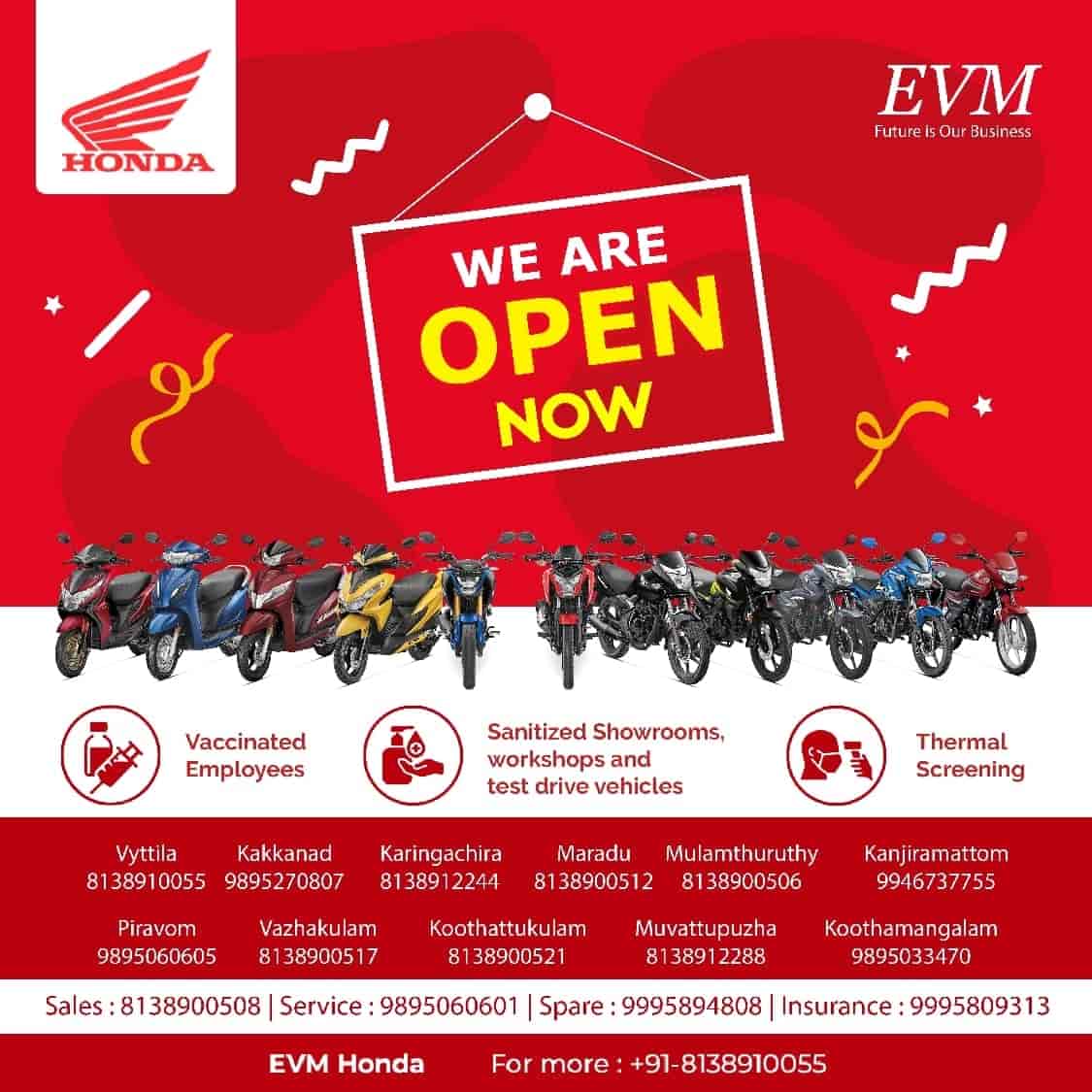E V M Honda Service Centre in Vyttila Ernakulam Best Motorcycle Repair Services near me in Ernakulam Justdial