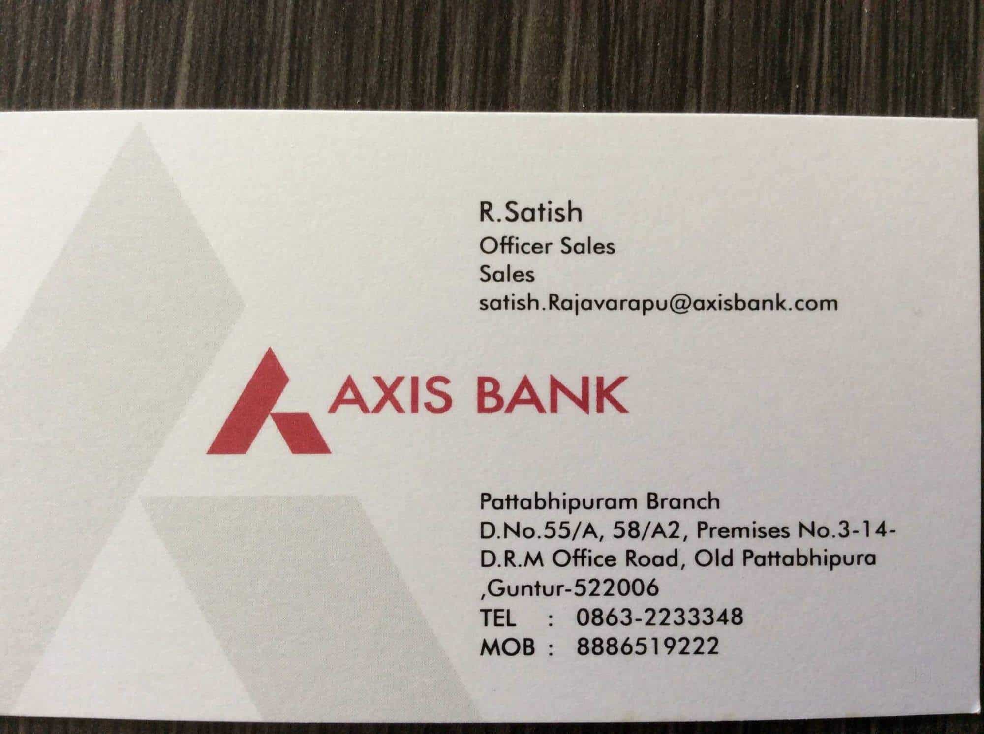 Axis Bank Sales Pattabipuram Personal Loans In Guntur Justdial