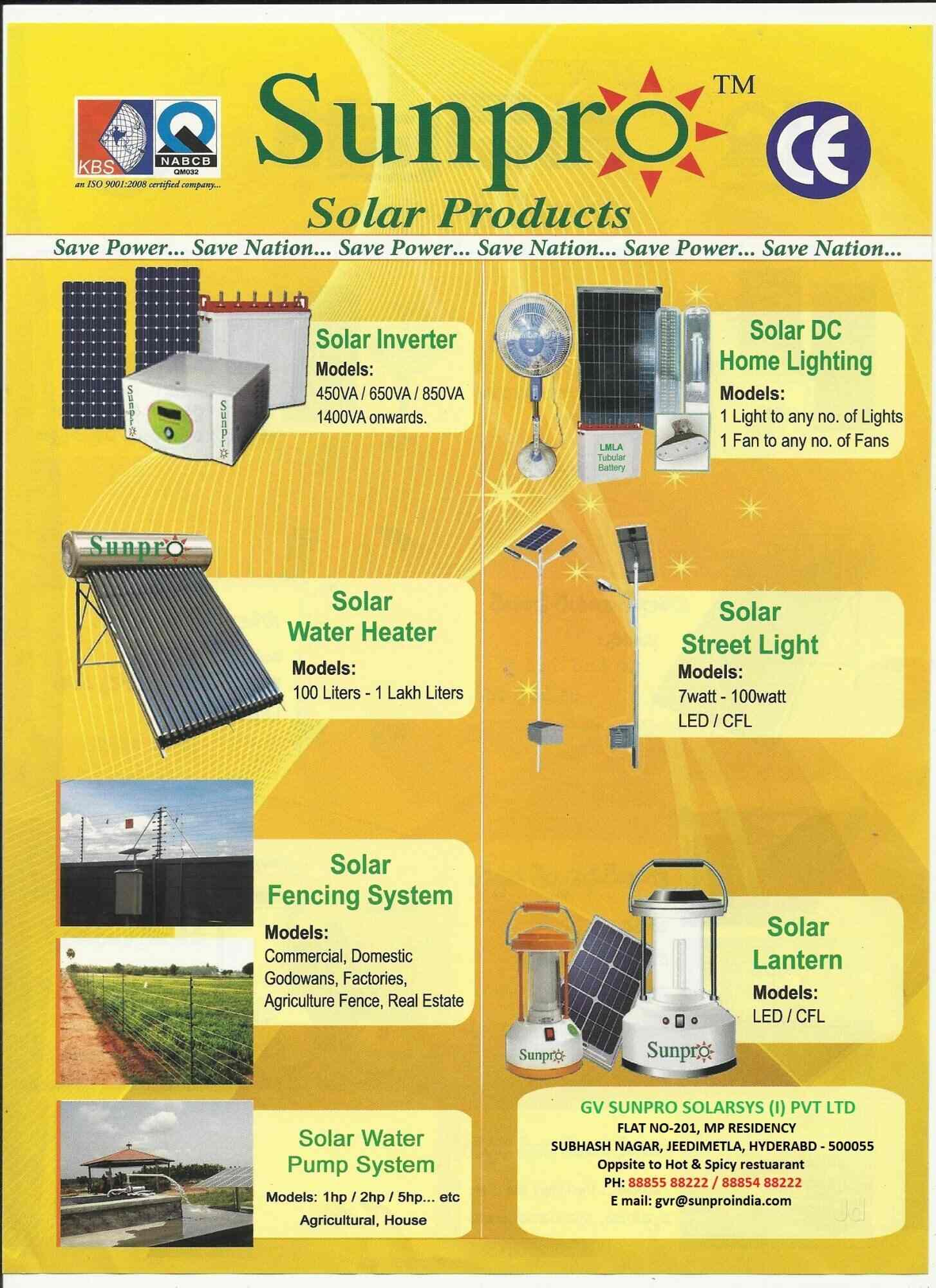 Sunpro Solar Pvt Ltd Jeedimetla Village Solar Fencing