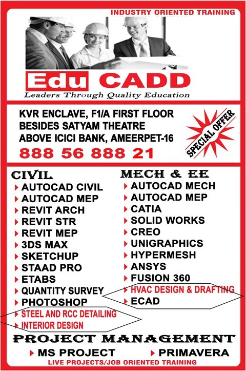 Educadd Ameerpet Cad Training Institutes In Hyderabad