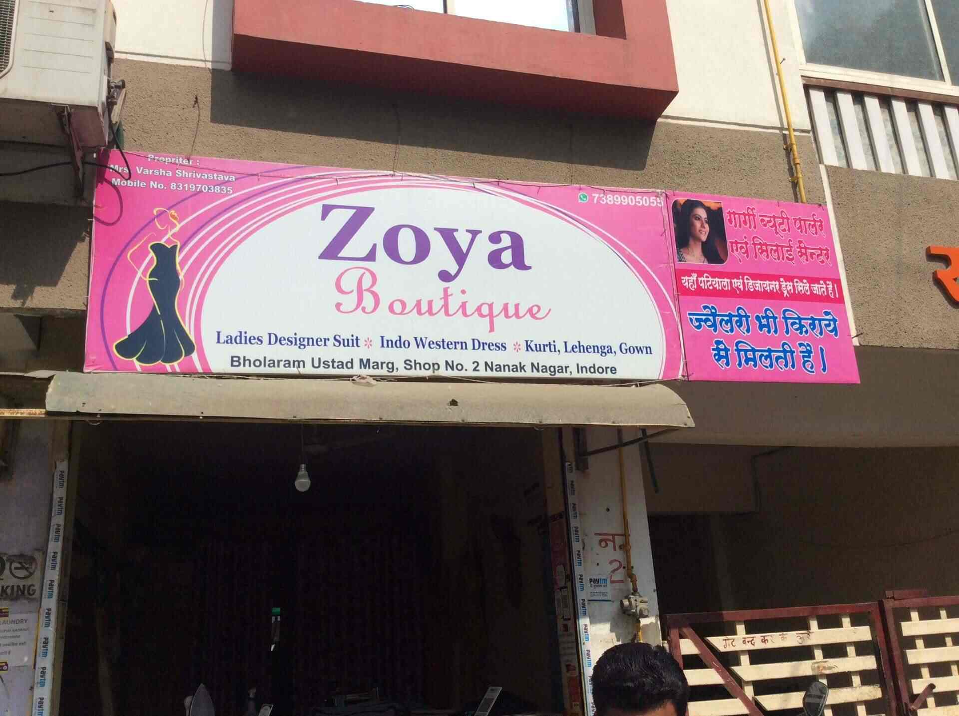 Zoya Boutique Bhawar Kuan Boutiques In Indore Justdial Welcome to a world of beautifully crafted jewels at the zoya boutique in mumbai, set to inspire you with an enticing collection of bespoke earrings, bangles, pendants, rings located on linking road in khar, a suburb of mumbai, the zoya boutique is in the north of bandra and the south of santa cruz. zoya boutique bhawar kuan boutiques