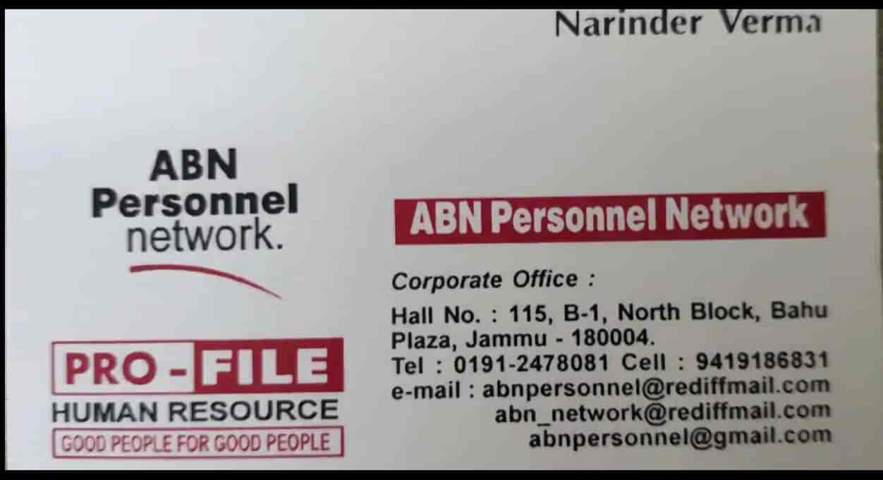 Abn Personnel Network in Gandhinagar Jammu,Jammu - Best Placement Services  For Security Staff (Candidate) near me in Jammu - Justdial