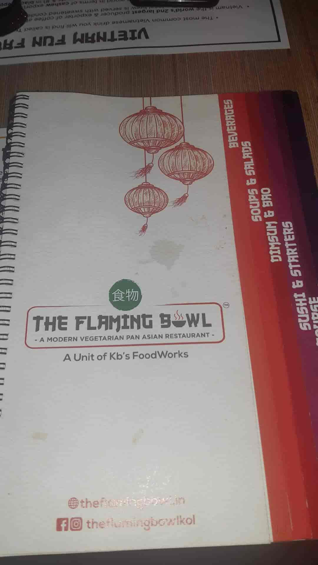 The Flaming Bowl Bhawanipur Kolkata Pure Vegetarian Chinese Multicuisine North Indian Jain Indian Thai Japanese Marwadi Burmese Cuisine Restaurant Justdial