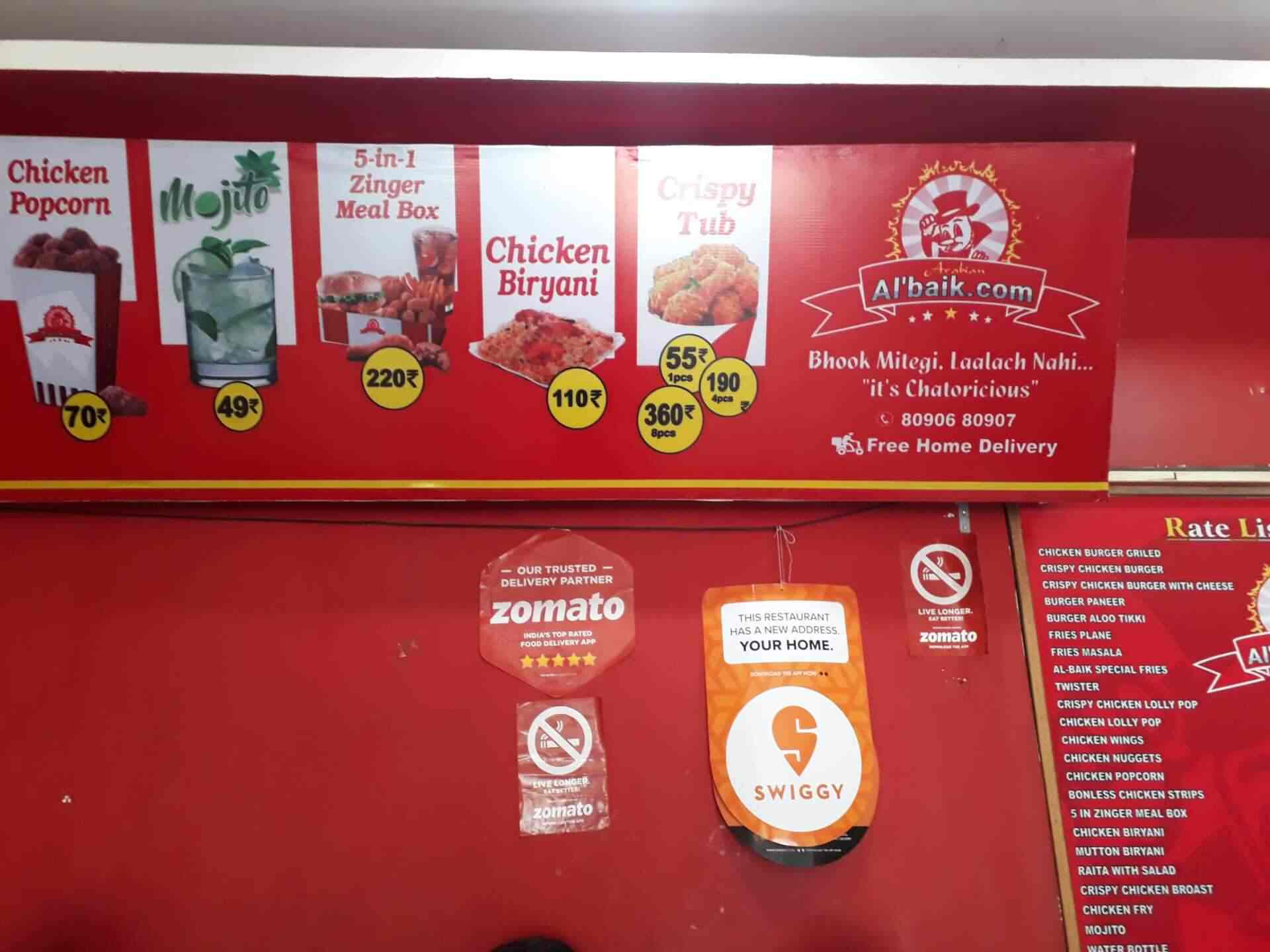 Al Baike Aliganj Lucknow Food Menu Card Justdial