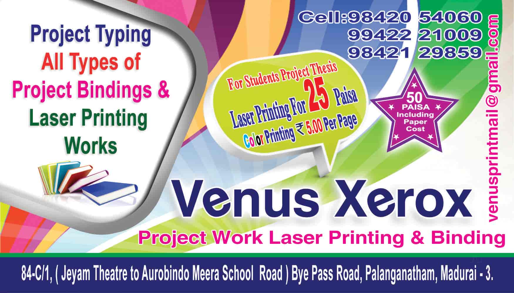 Venus Laser Printing & Binding in Palanganatham,Madurai - Best
