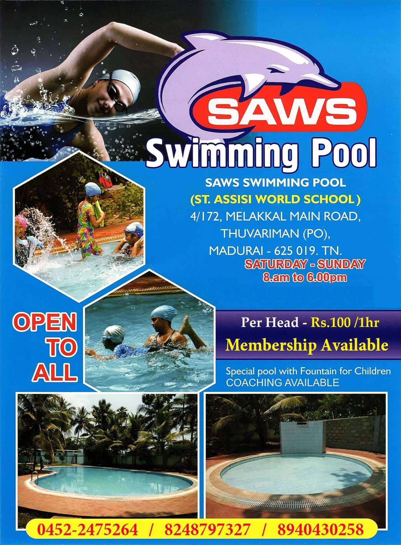 Saws Swimming Pool Thuvariman Swimming Pools In Madurai Justdial