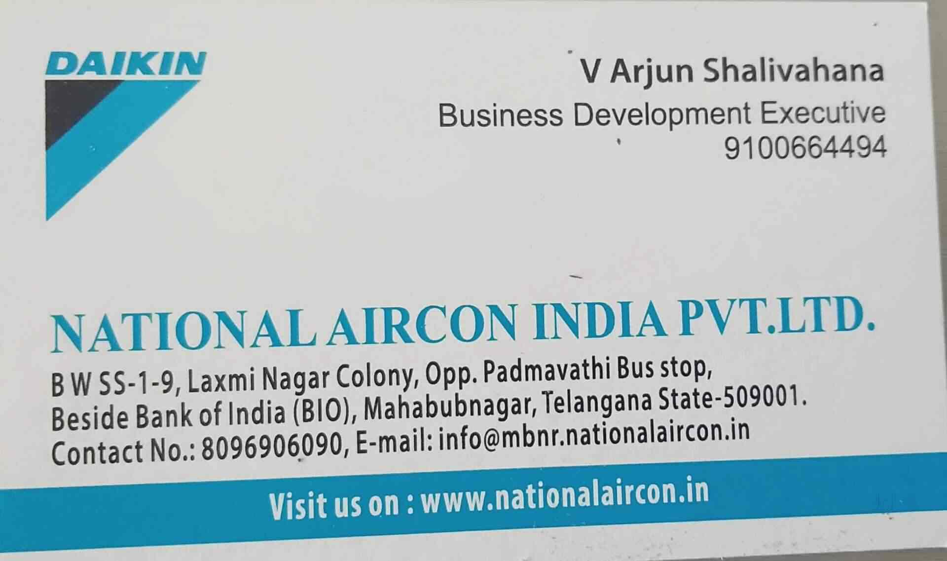 National Aircon India Pvt Ltd Mahabubnagar Ho Ac Repair