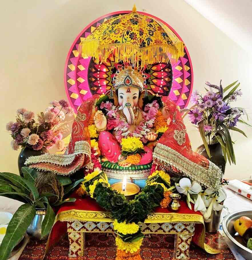 Ganpati Makhar Decoration Maharashtra Eco Friendly Makhar