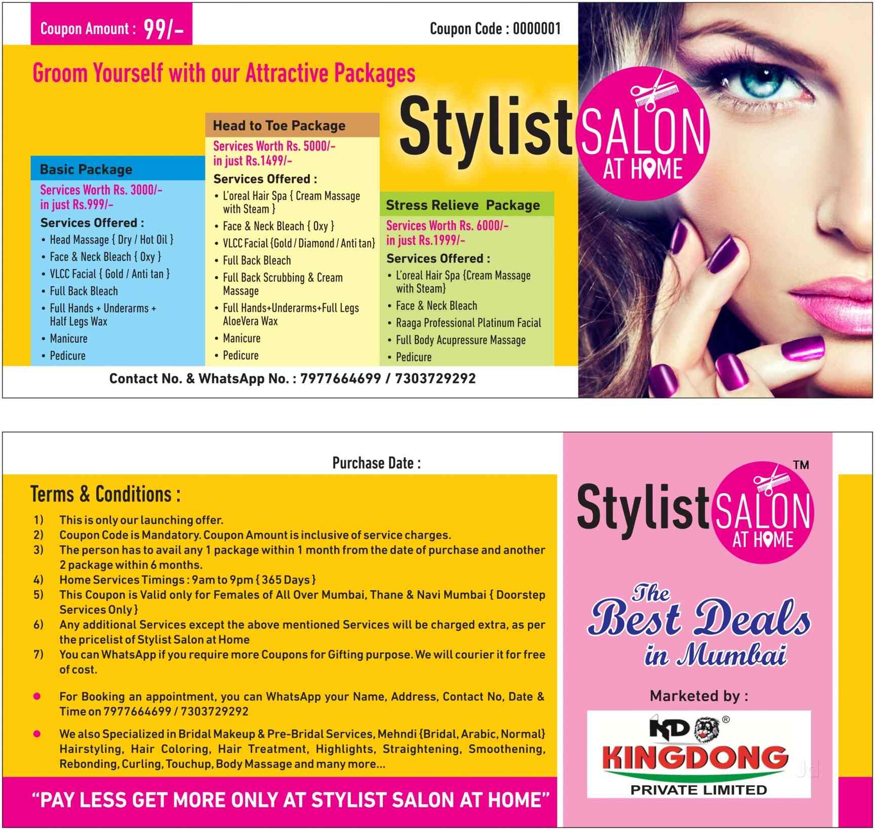 Stylist Salon At Home Kandivali West Beauty Parlours At Home In