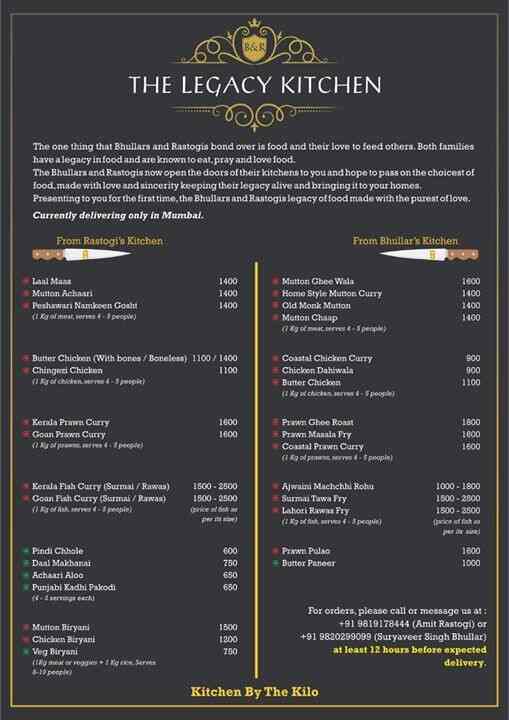 The Legacy Kitchen Jogeshwari West Mumbai North Indian Cuisine Restaurant Justdial