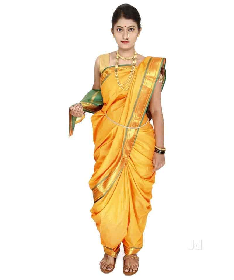 nauvari saree draping