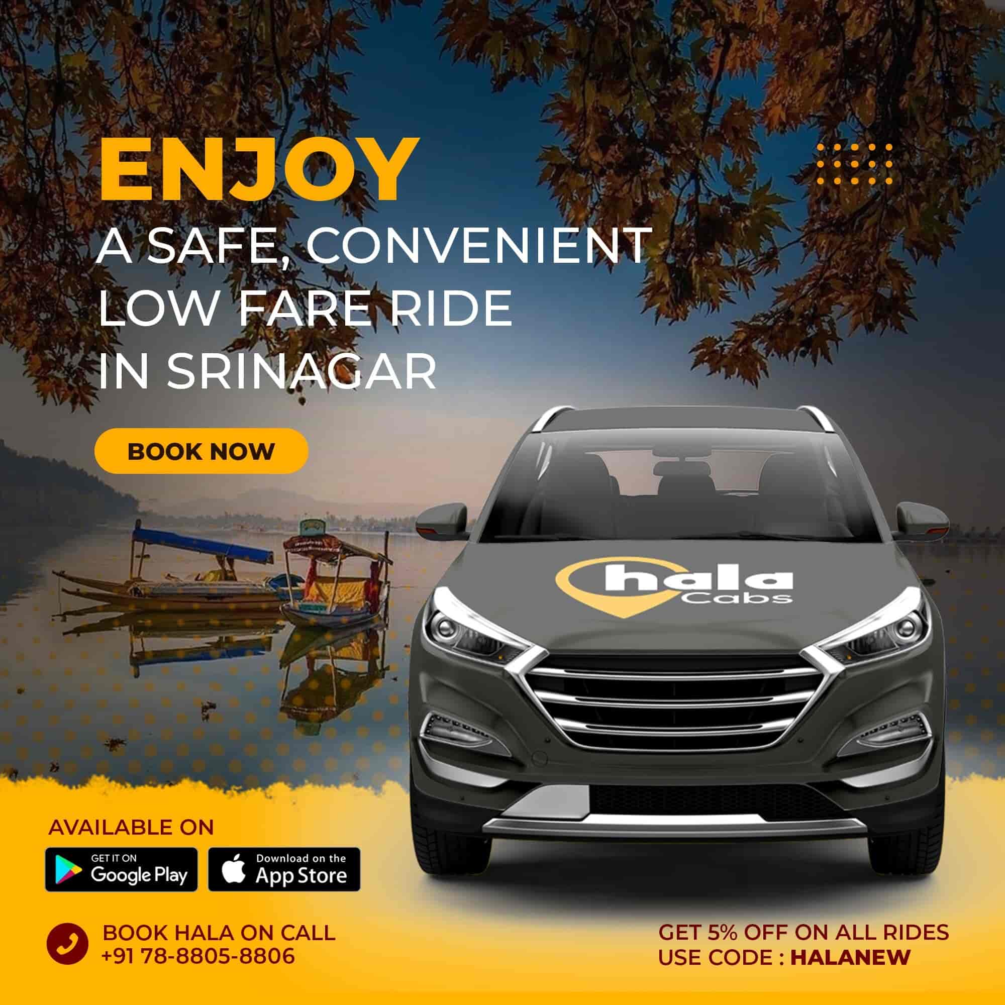 Hala Cabs Most Affordable Cab Services in Ram Bagh,Srinagar - Best Taxi  Services near me in Srinagar - Justdial