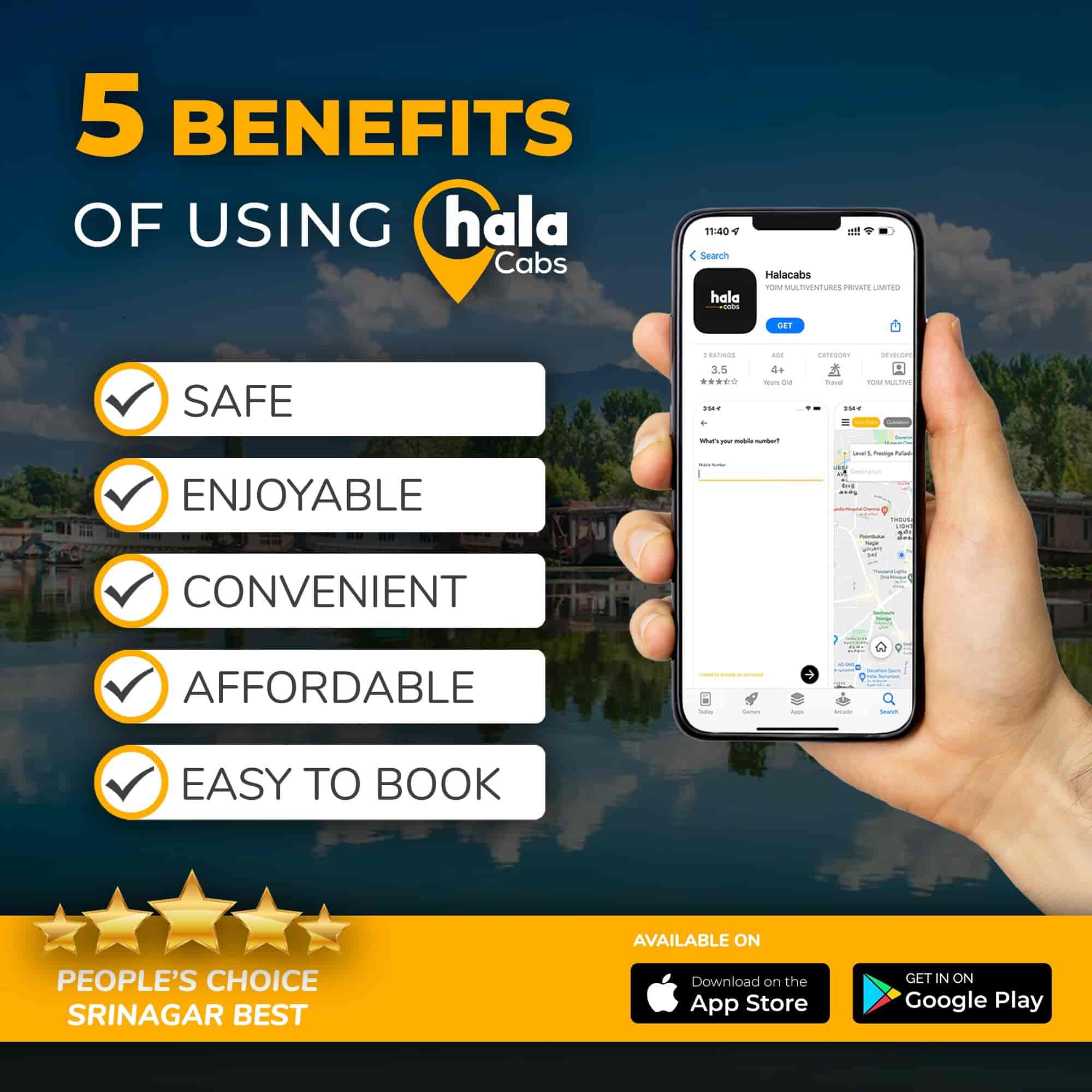 Hala Cabs Most Affordable Cab Services in Ram Bagh,Srinagar - Best Taxi  Services near me in Srinagar - Justdial