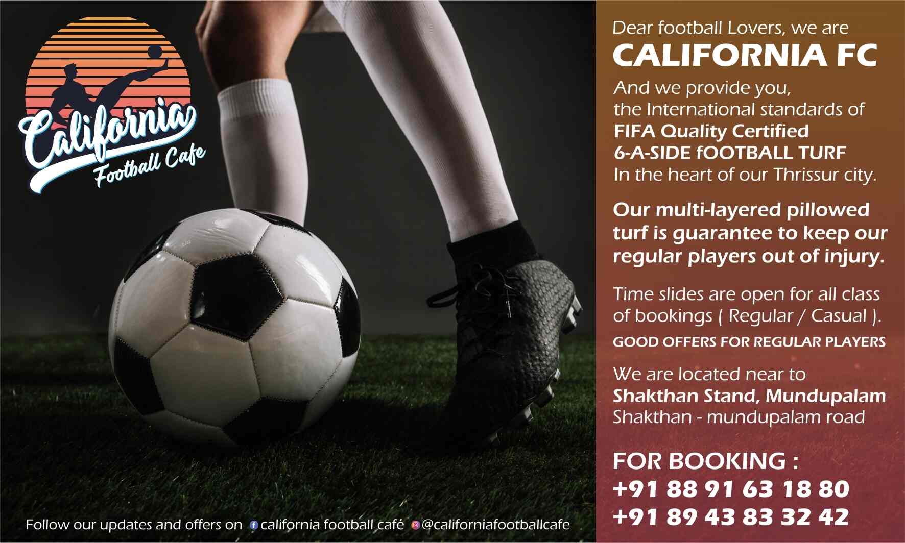 California Football Cafe in Thrissur Central,Thrissur - Best