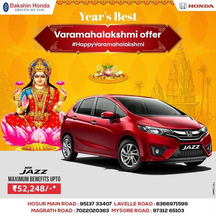 Dakshin Honda in Singasandra,Bangalore - Best Car Dealers near me