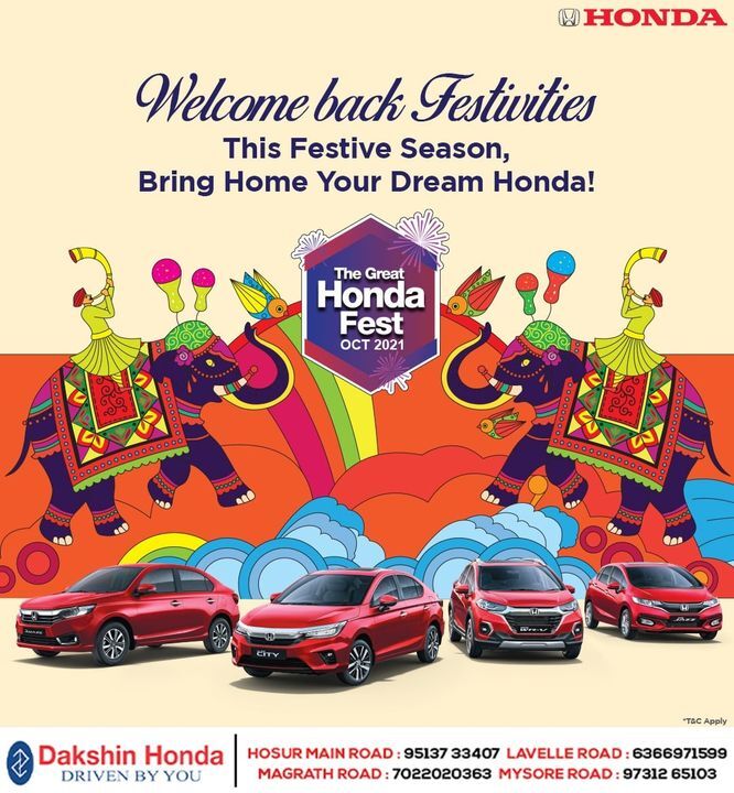 Dakshin Honda in Singasandra,Bangalore - Best Car Dealers near me