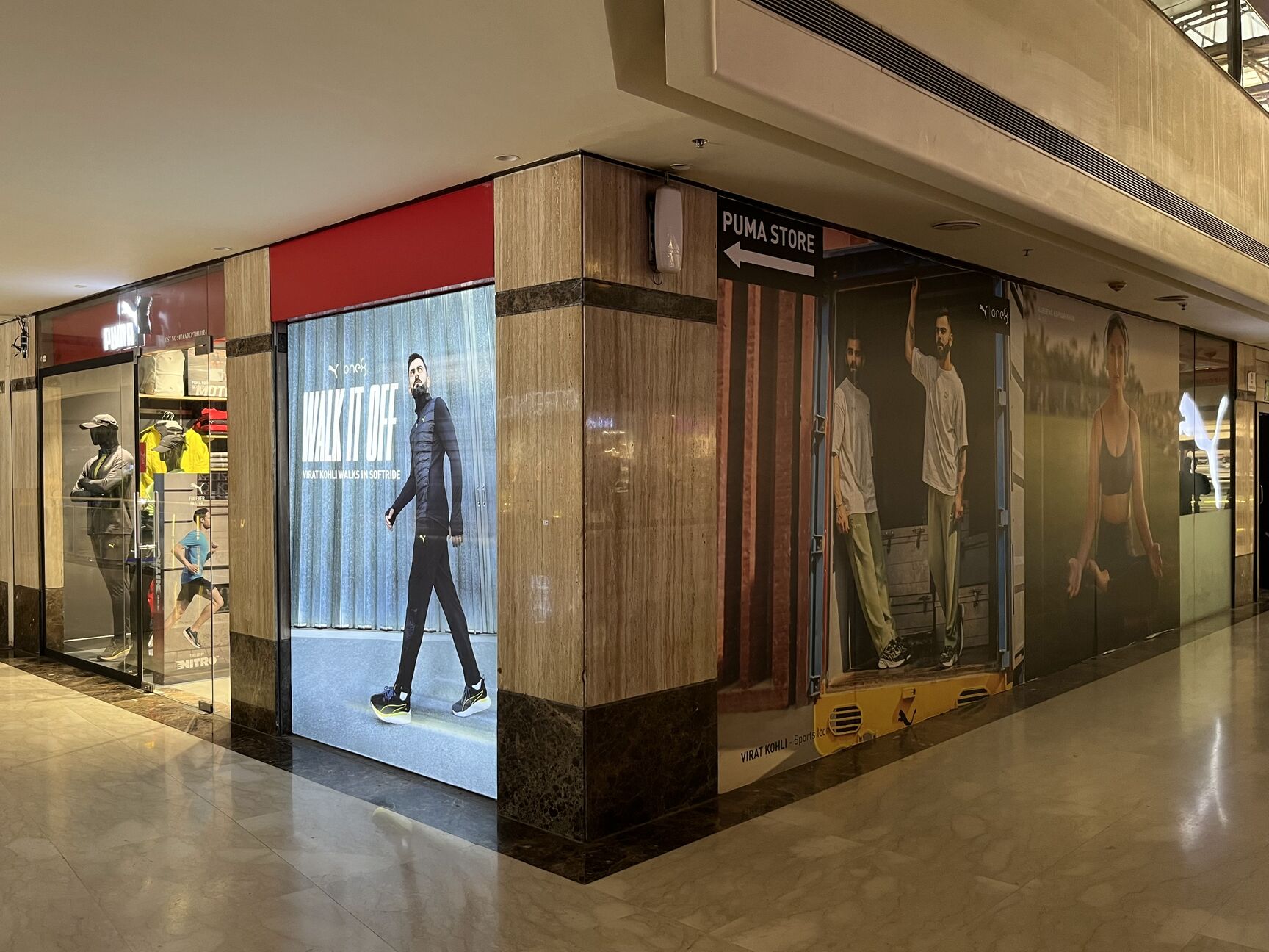 puma showroom in v3s mall