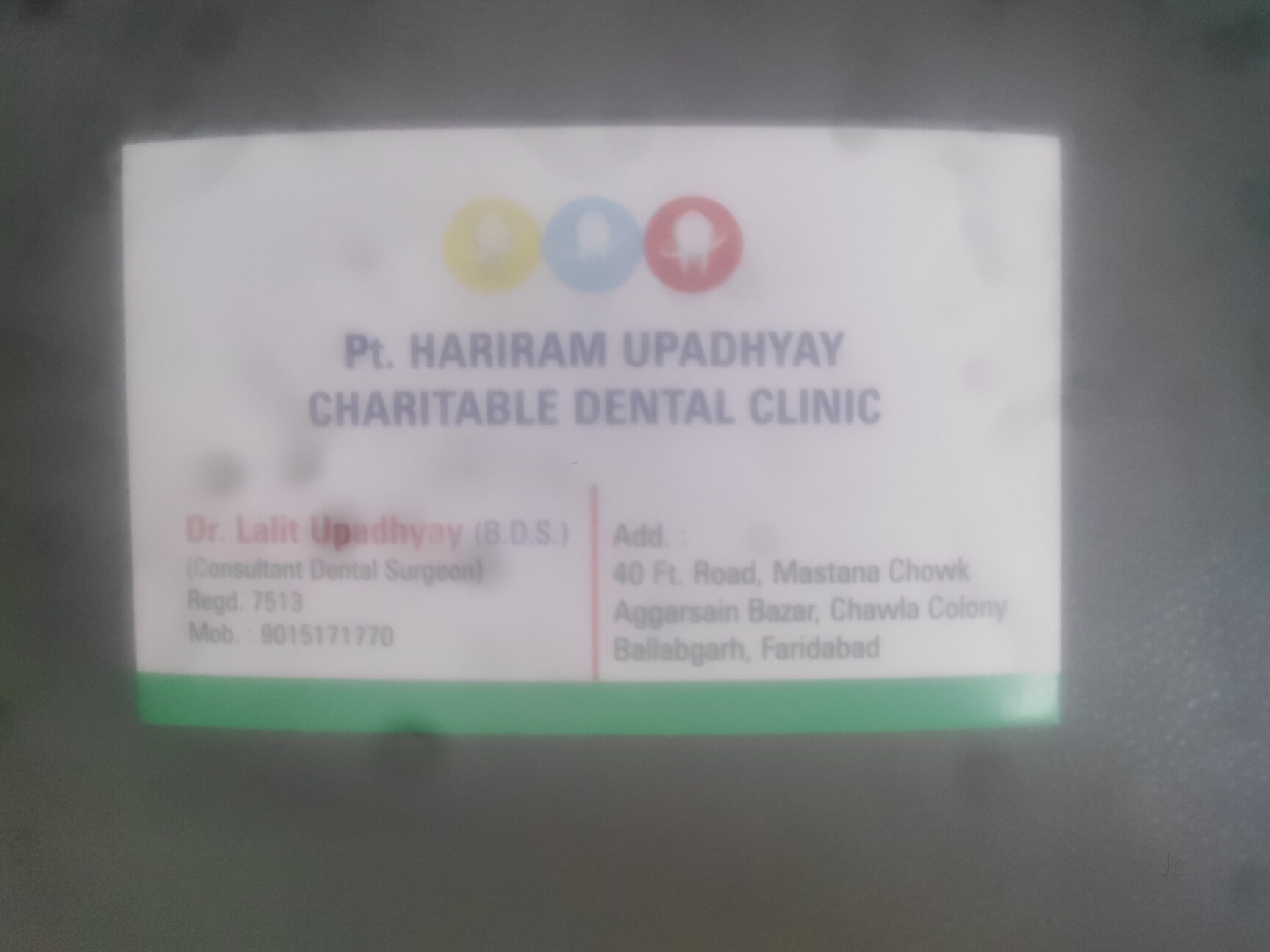 Pandit Hari Ram Upadhyay Charitable Dental Clinic in Chawla Colony  Ballabgarh,Faridabad - Best Charitable Dental Clinics in Faridabad -  Justdial