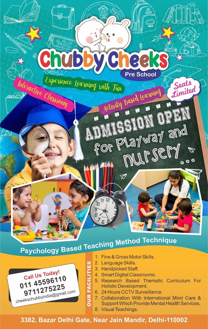 Chubby cheeks play school - Best Play School in Daryaganj