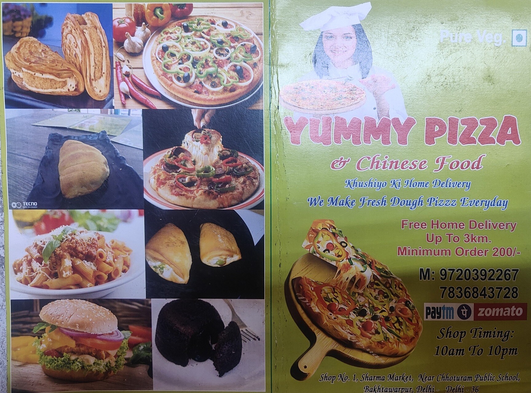 Yummy Pizza in Bakhtawarpur,Delhi - Best Pizza Outlets near me in