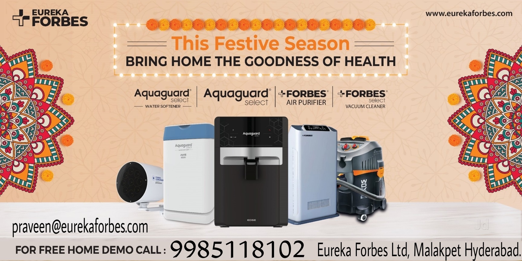 Eureka Forbes Ltd in Manikonda,Hyderabad - Water Purifier Dealers near me  in Hyderabad - Justdial