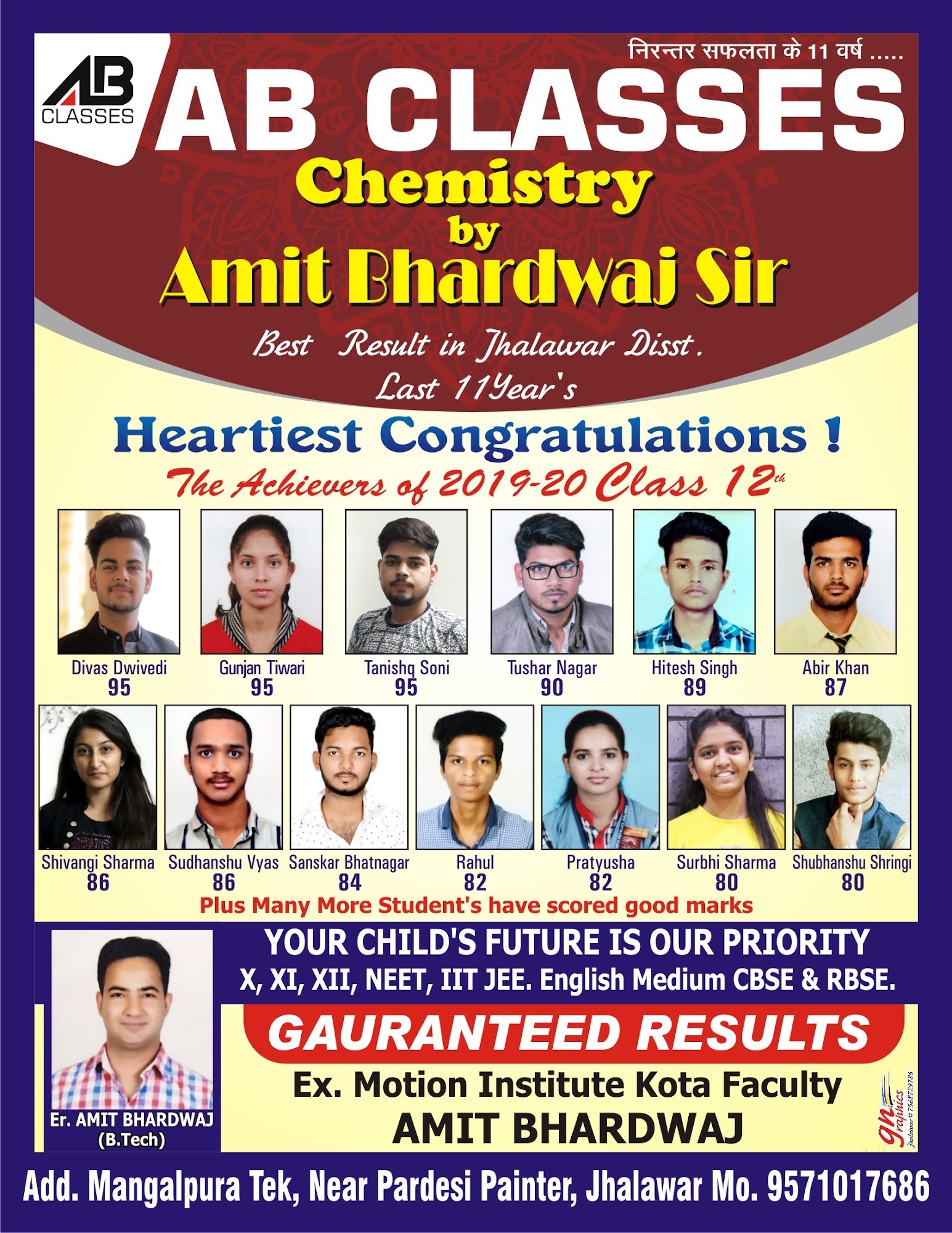 Amit Bhardwaj Chemistry Coaching Classes in Panchamukhi Road,Jhalawar -  Best Tutorials near me in Jhalawar - Justdial