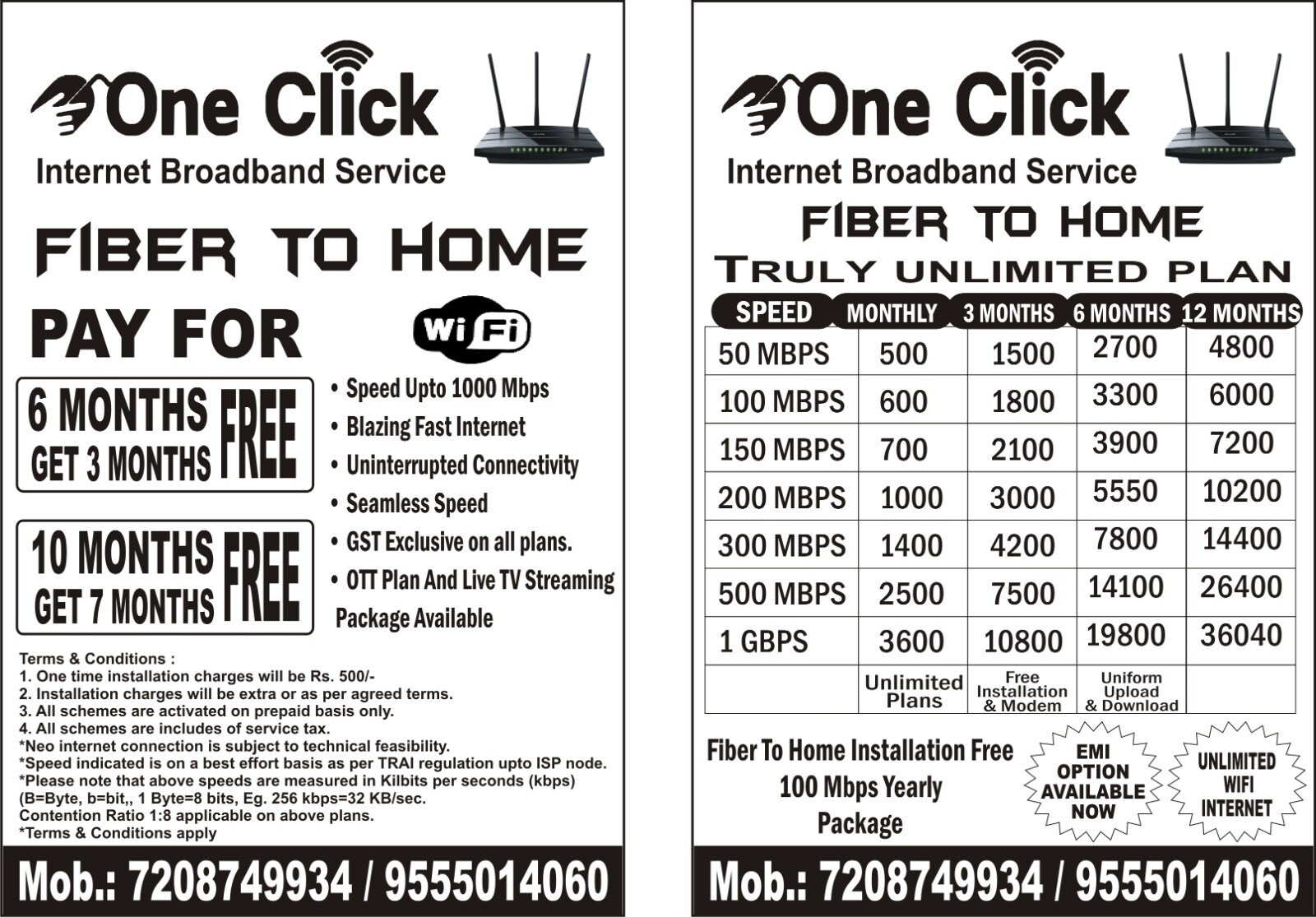 Oneclick Internet Broadband Services And Leased Line in Kalyan East,Kalyan  - Best Broadband Internet Service Providers near me in Kalyan - Justdial