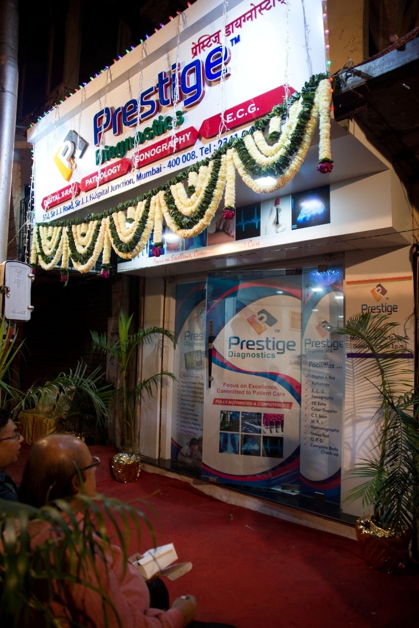 Doctor reviewing results