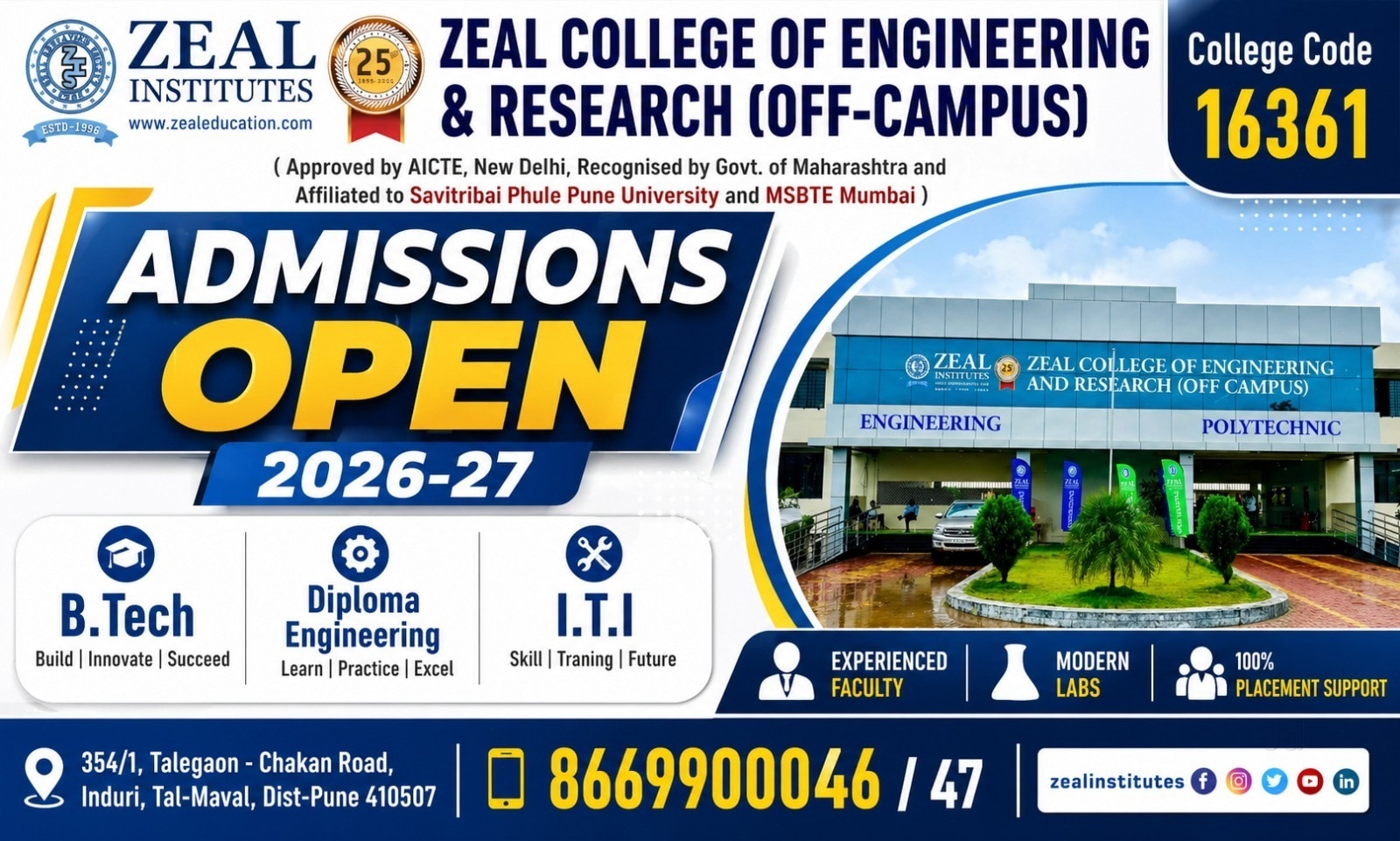 Zeal College Of Engineering & Research (Off Campus) in Induri